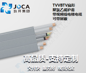 TVVBTV扁形聚氯乙烯护套带视频线电梯电缆（可带屏障）